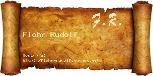 Flohr Rudolf névjegykártya